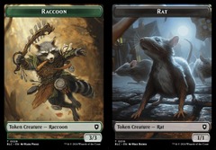 Raccoon (0029) // Rat (0019) Double-Sided Token